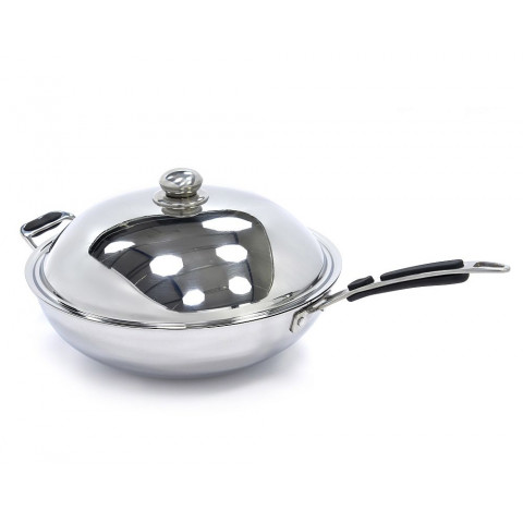 MAXIMA víko z nerezové oceli pro indukční wok pánev 36cm